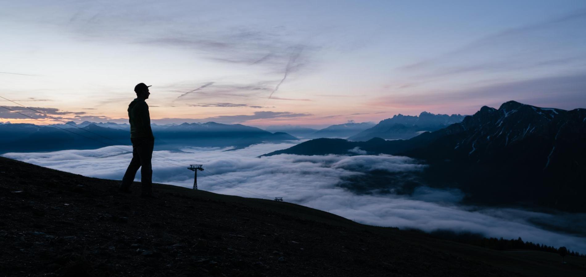 Kronplatz mit Nebeldecke