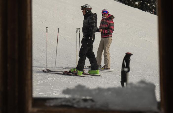 Two skiers